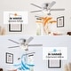 preview thumbnail 9 of 9, Vaczon 52" Modern Brushed Nickel 5-blade Flush Mount Smart Ceiling Fan with Light and App Control
