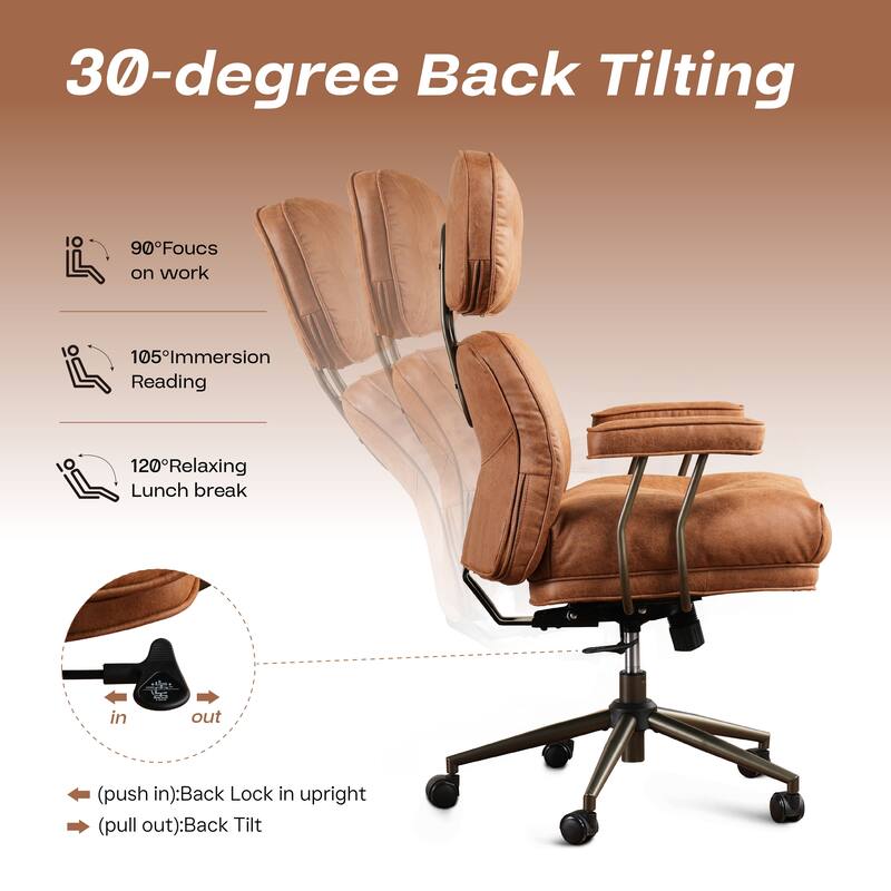 HOOOWOOO Ergonomic High Back Office Chair Adjustable Swivel Task Chair