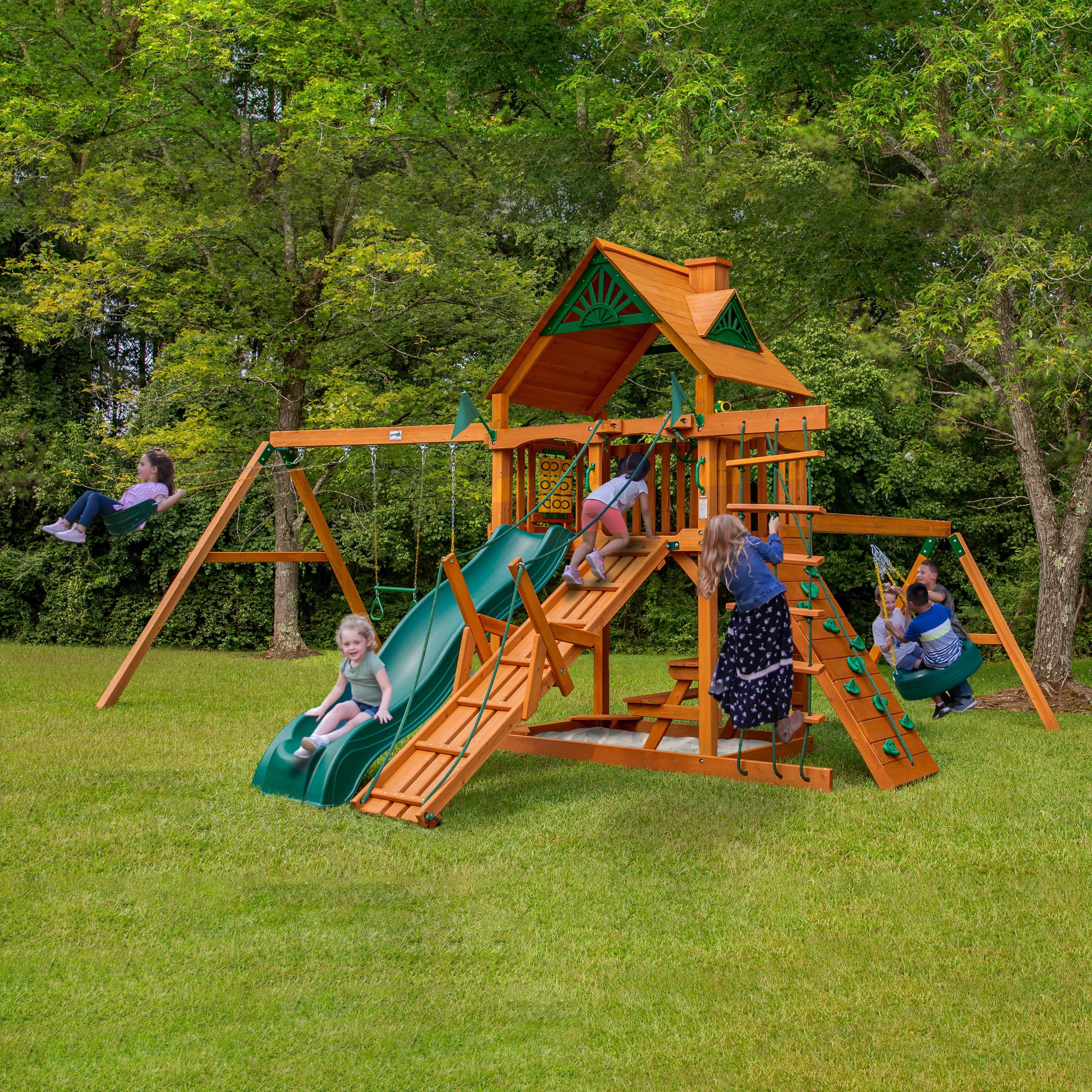 Playset with tire swing store