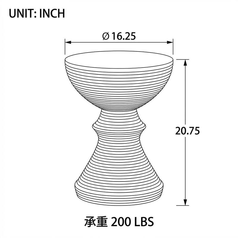 Holmen Outdoor Modern MGO Round End Table by Christopher Knight Home