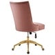 preview thumbnail 41 of 52, Empower Channel Tufted Performance Velvet Office Chair in Gold Teal