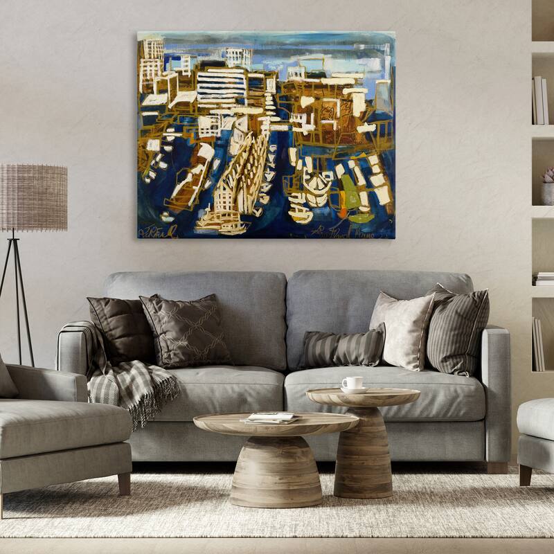 Stupell Bold Abstract Cityscape Canvas Wall Art Design By Erin McGee Ferrell