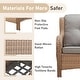 preview thumbnail 30 of 89, Outdoor Wicker High Back Club Chair with Cushions (Set of 2)