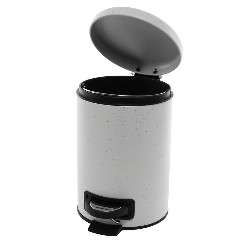 Elle Décor 2 Pack Speckled Design 3 Liter Step Bin with Lid Trash Can