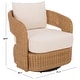 preview thumbnail 11 of 9, SAFAVIEH Couture Leanna Rattan Swivel Chair - 31"W x 30"D x 29"H