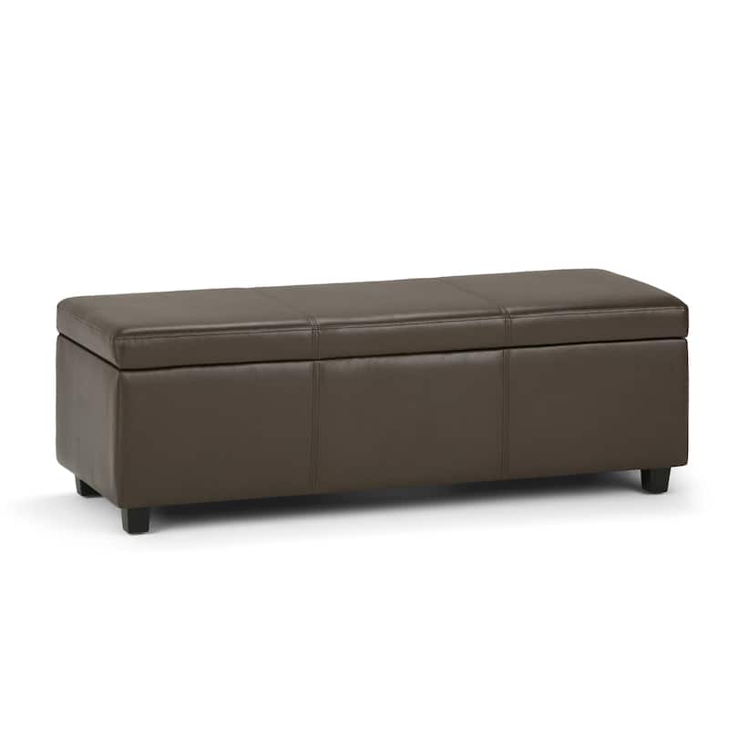 WYNDENHALL Franklin 48-in. Wide Contemporary Rectangular Storage Ottoman