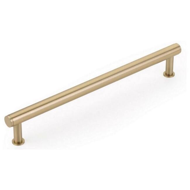 Schaub and Company Pub House 12" Center to Center Smooth Bar Solid - Signature Satin Brass
