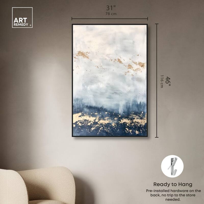 Ocean's Gold Hues II Canvas by Art Remedy