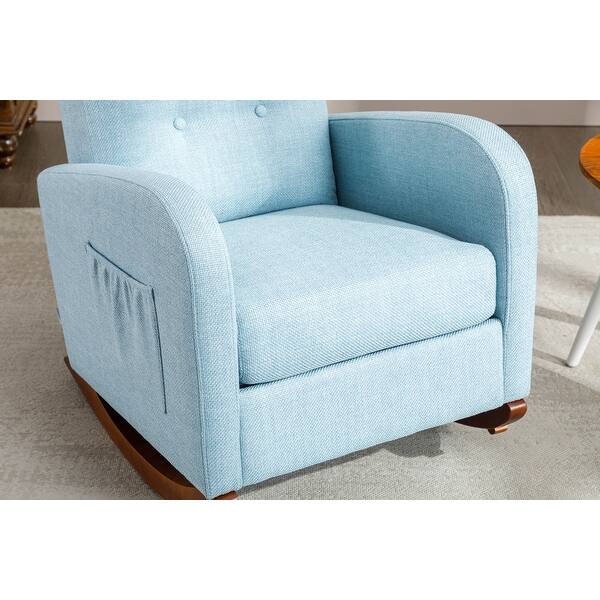 Livingroom Polyester Fabric High Back Arm Chair Modern Solid Plywood