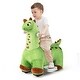 preview thumbnail 1 of 8, Costway 6V Kids Ride on Dinosaur with Padded Sea Foot Pedal Music - See Details Green - See Details