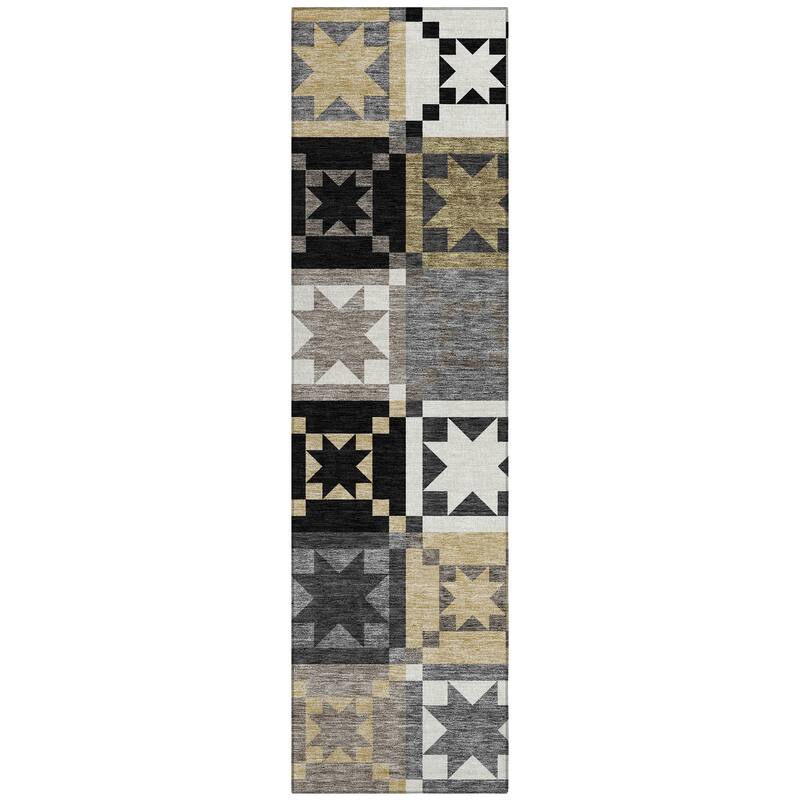 Machine Washable Indoor/ Outdoor Modern Newton Chantille Rug