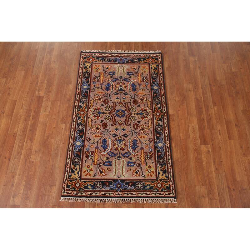 Oushak Accent Rug Hand-Knotted Wool Carpet - 2'10"x 4'11"