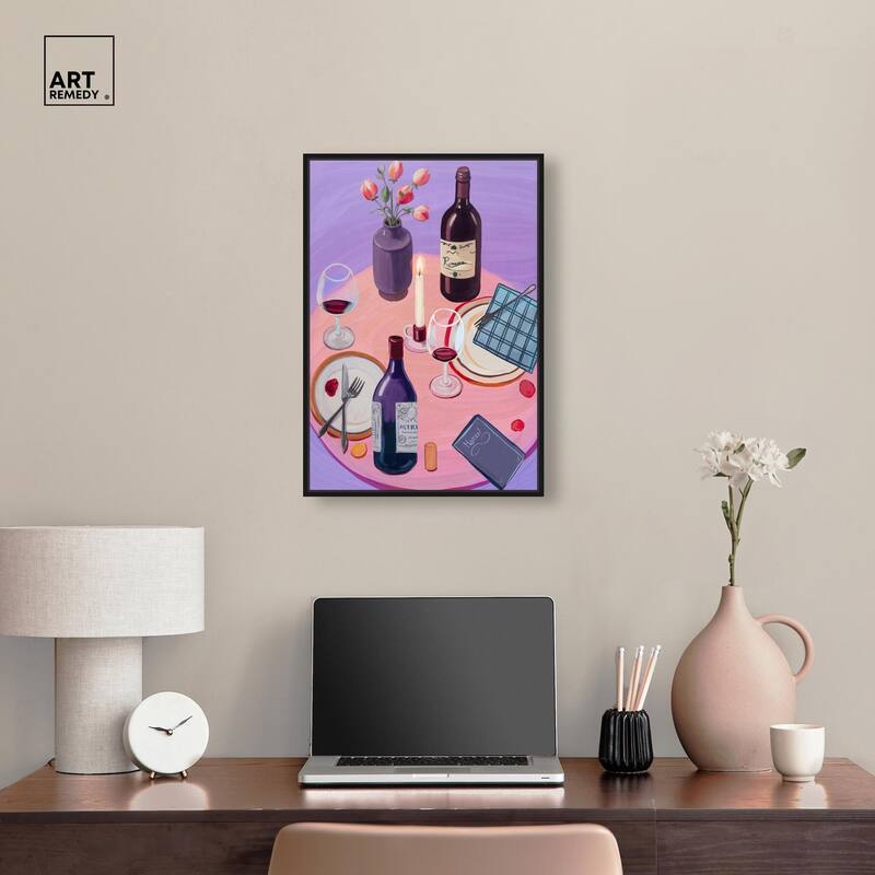 Lavender Haze Dinner Canvas by Art Remedy