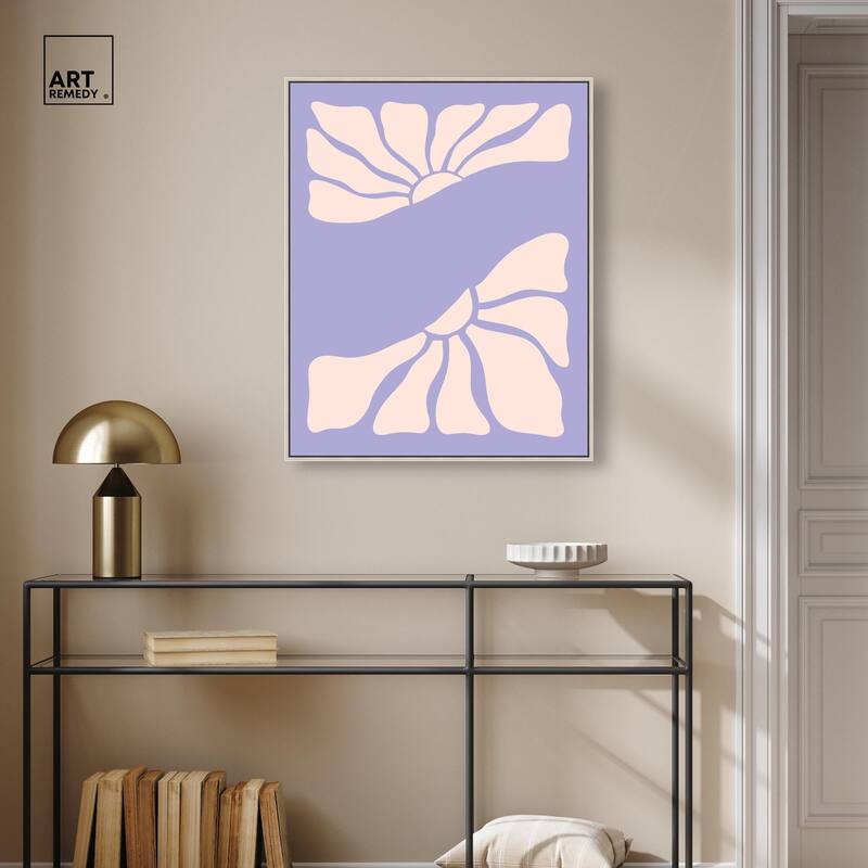 Split in two Flower Canvas by Art Remedy