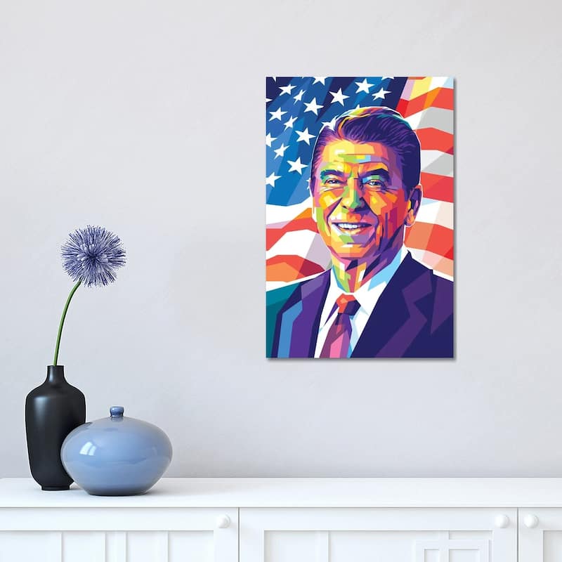 iCanvas "Ronald Reagan" by Dayat Banggai Canvas Print - 18x12x1.5
