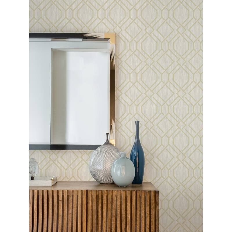 Advantage Frege Gold Trellis Wallpaper
