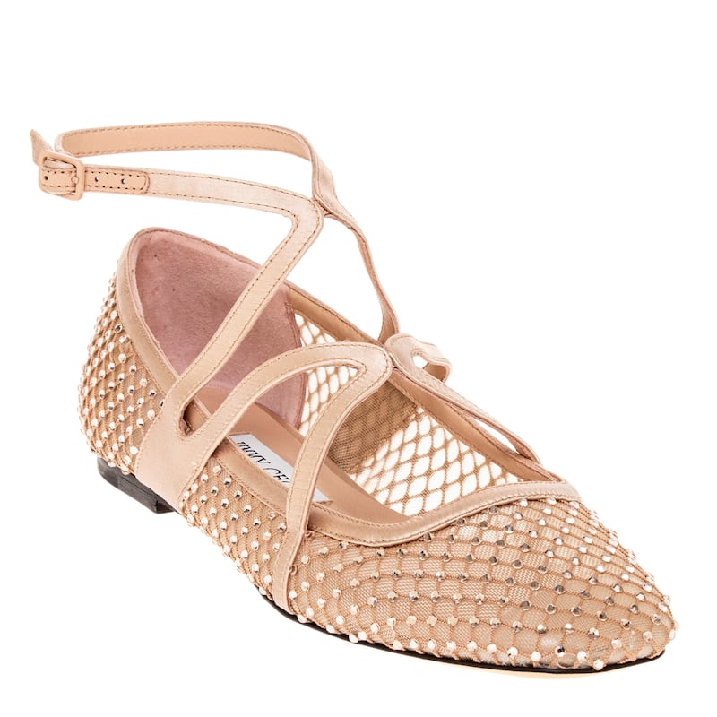 Jimmy Choo Astoria Flat - 40 - Pink Fabric