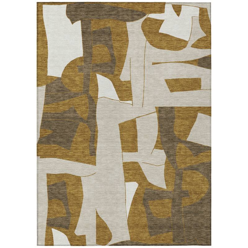 Machine Washable Indoor/ Outdoor Modern Crestone Chantille Rug