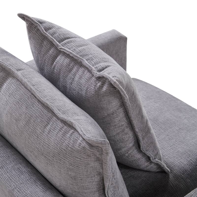 33.07" Upholstered Arm Chair with Solid Wood Frame