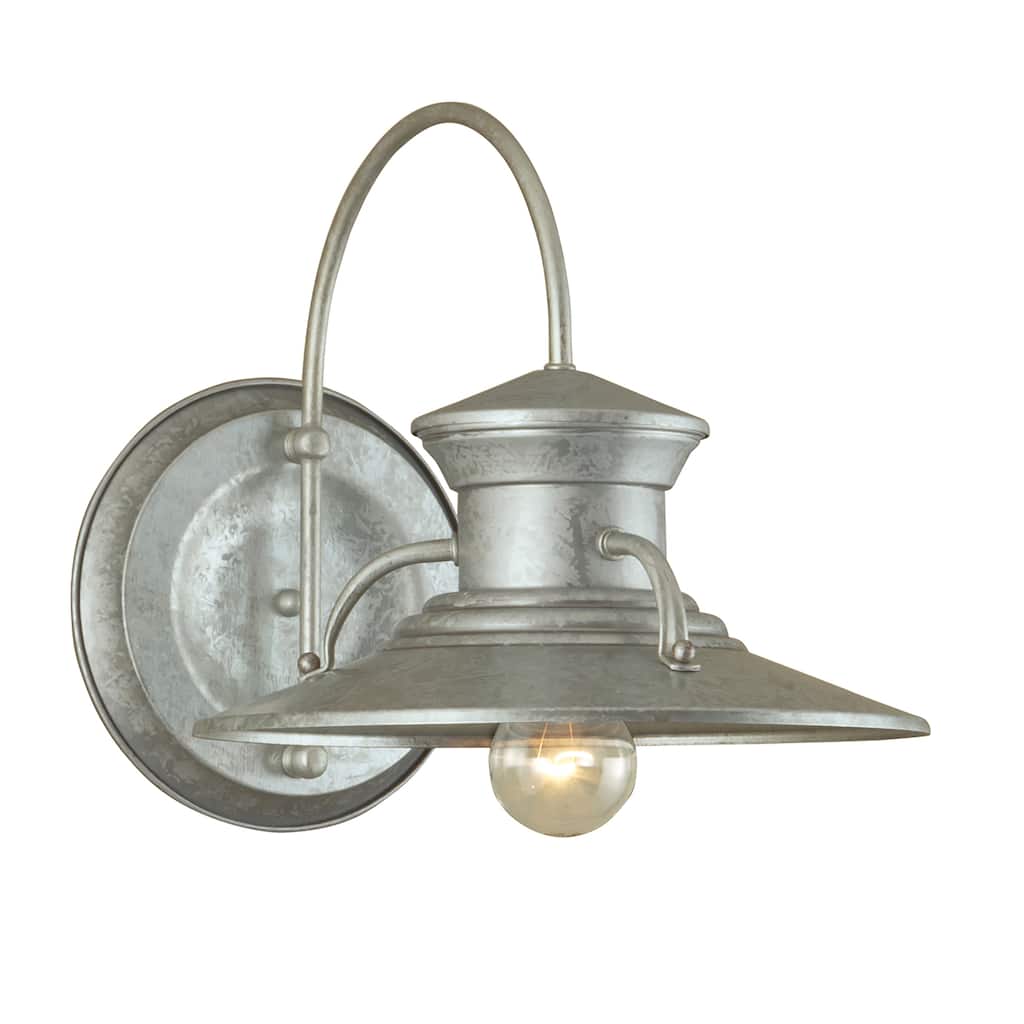 Budapest 12.5'' High 1-Light Outdoor Sconce - Galvanized - 12.5 inch Tall