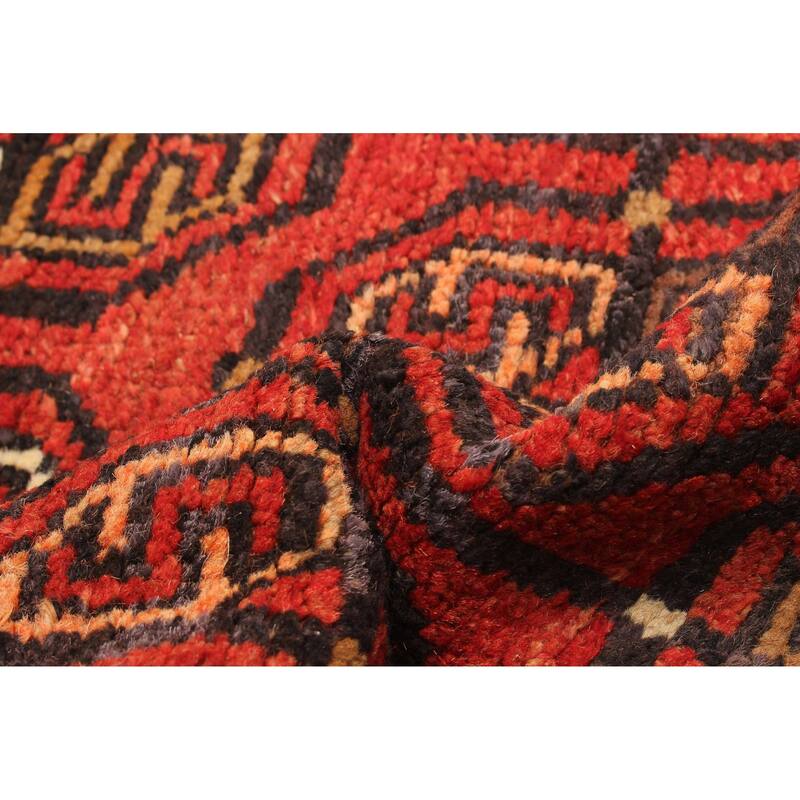 ECARPETGALLERY Hand-knotted Baluch Red Wool Rug - 3'3 x 5'5