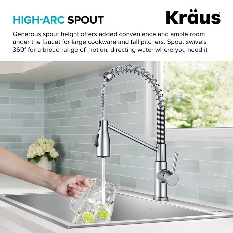Kraus KPF-1617 Coda 1.8 GPM Single Hole Pre-Rinse Kitchen Faucet