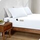 preview thumbnail 54 of 63, Bare Home Double Brushed Deep Pocket Fitted Sheet Full - White (Dual Pocket)