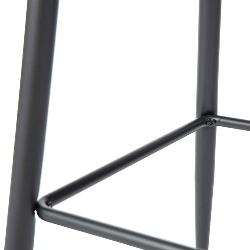 Glitzhome Set of 2 or 4 Modern Fabric Swivel High Bar Stool with Tapered Metal Legs