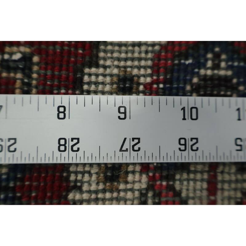 Hand Knotted Oriental 100% Wool Carpet Traditional Geometric Red Tabriz Area Rug - 13' 1'' X 10' 1''