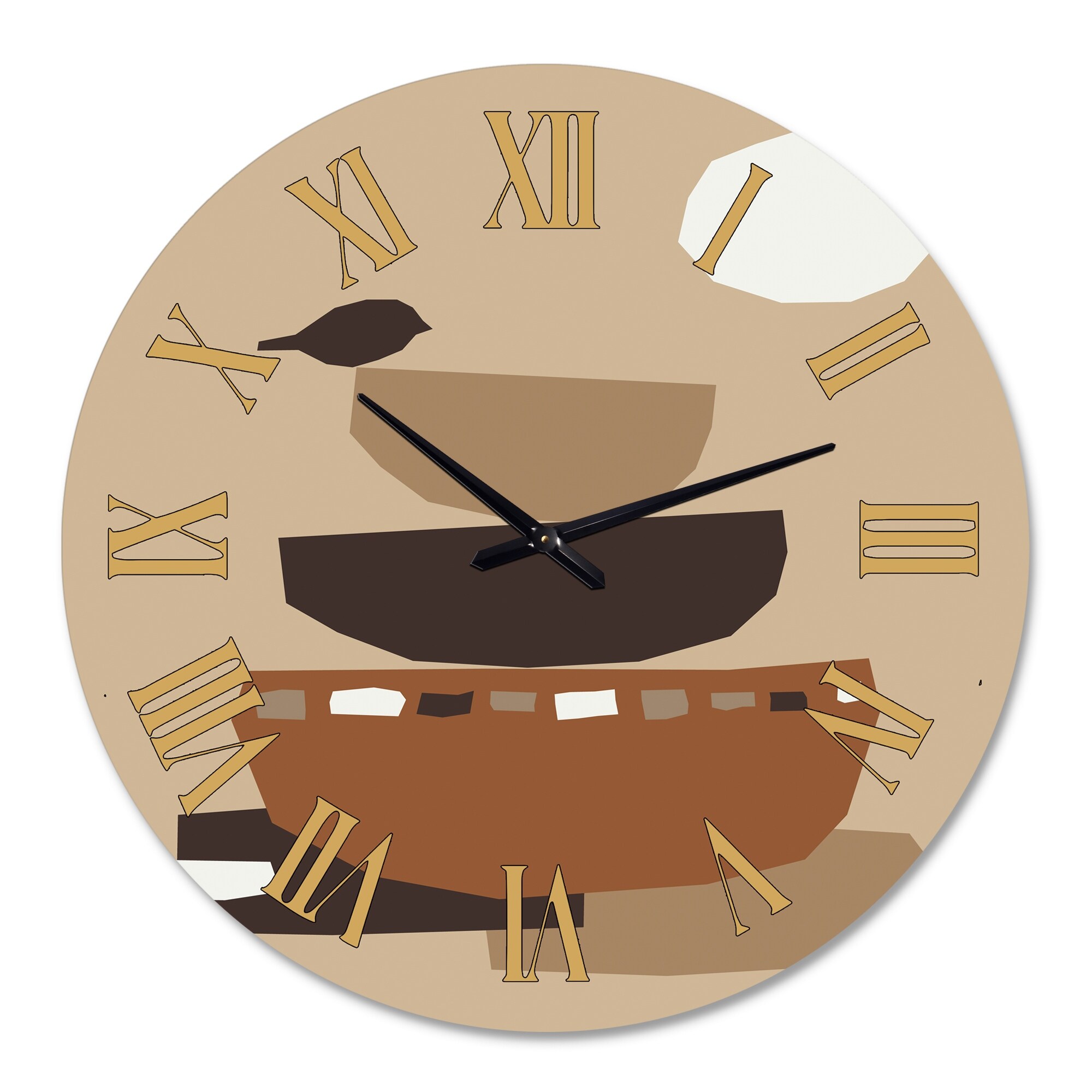 Designart 'Minimal Elementary Organic and Geometric Compostions XXXXXII'  Modern wall clock - Bed Bath & Beyond - 33884709