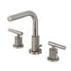 preview thumbnail 7 of 34, Kingston Brass Convergent Two-Handle 3-Hole Deck Mount Widespread Bathroom Faucet with Knurled Handle and Brass Pop-Up Drain Brushed Nickel