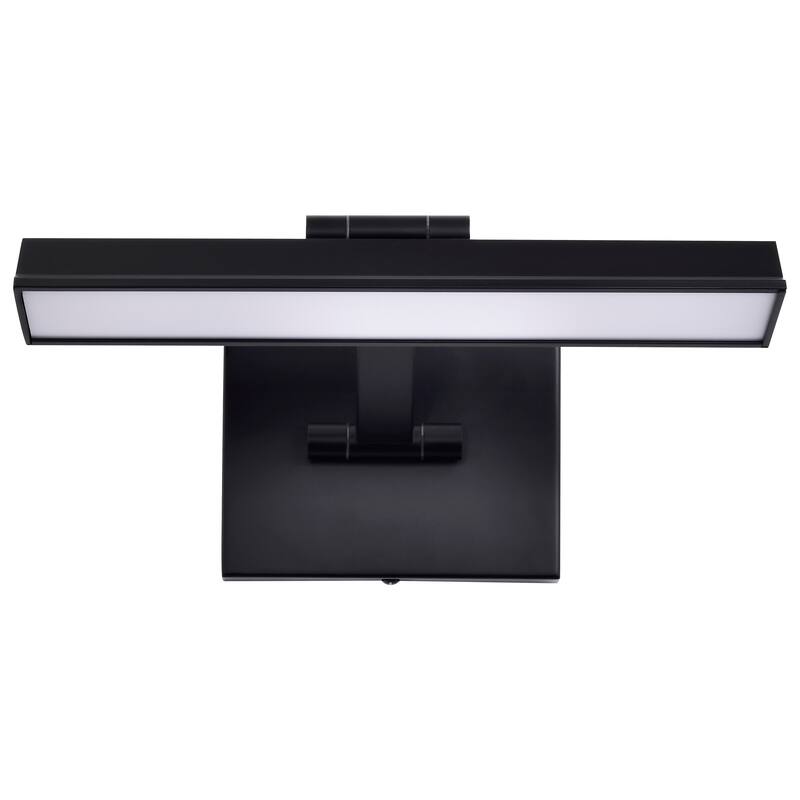 Hazel 1 Foot LED Picture Light 3 CCT Selectable Black Finish Acrylic Lens