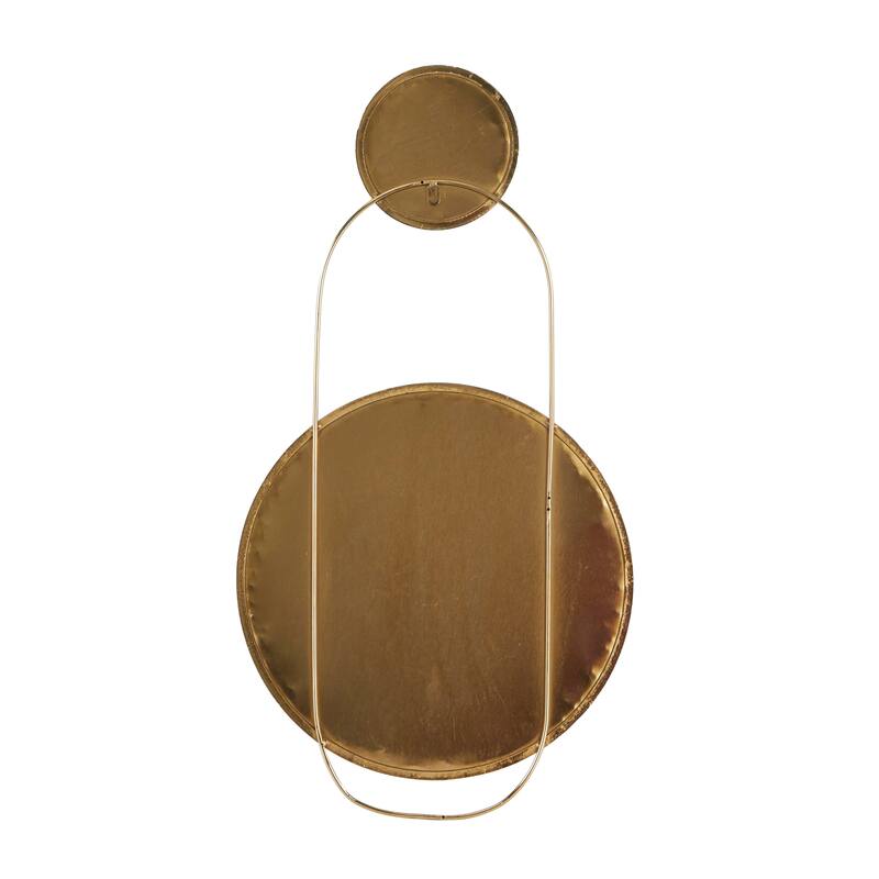 CosmoLiving by Cosmopolitan Gold Metal Room Wall Mirror - 20"W, 27"H