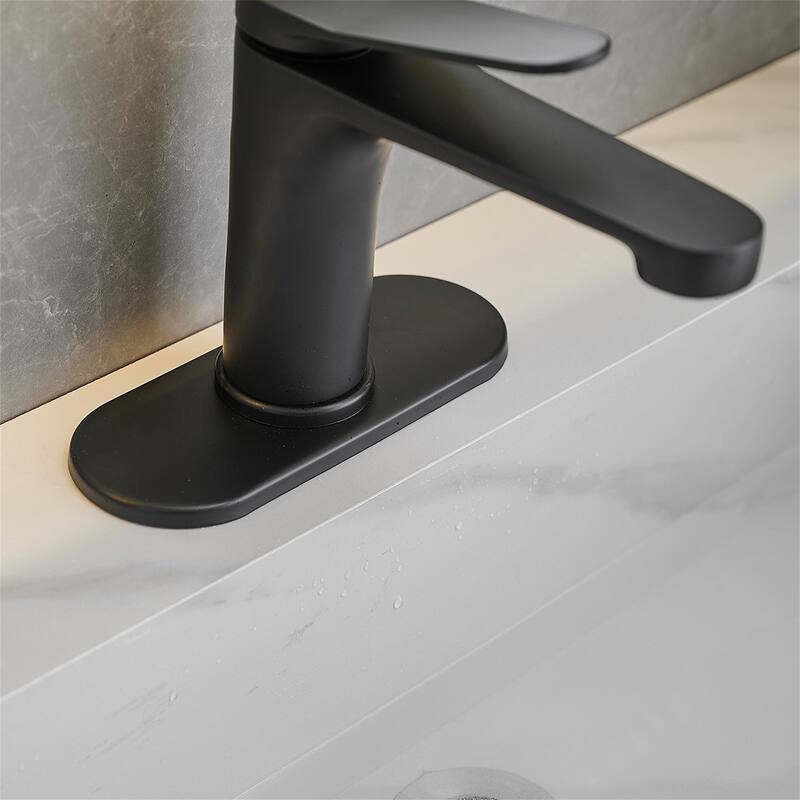 Single Handle Bathroom Sink Faucet with Drain Assembly Brass 1 Hole Modern Bathroom Basin Vanity Faucets
