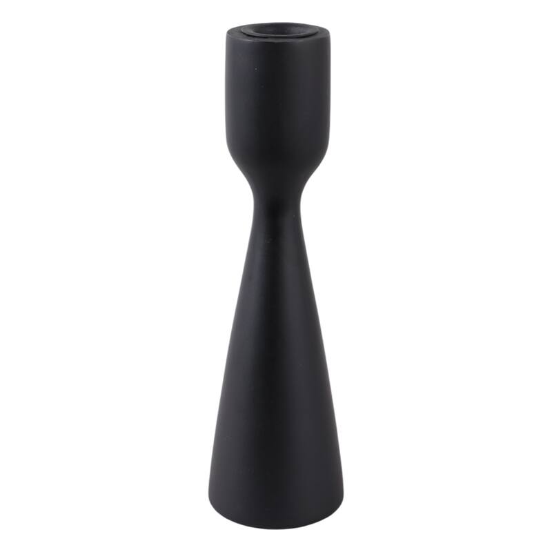 Mango Wood Taper Candle Holder Minimalist Silhouette Modern Design