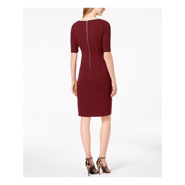 calvin klein burgundy dress
