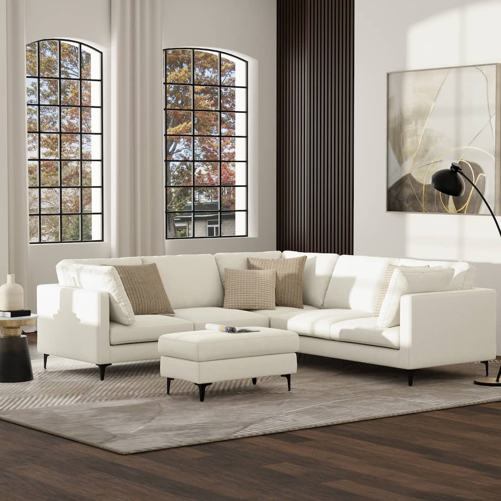WYNDENHALL Lana Corner Sectional in Tightly Woven Performance Fabric