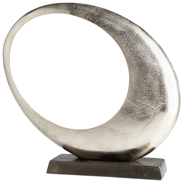 Cyan Design 08898 Clearly Through Aluminum Abstract Statue - Raw Nickel
