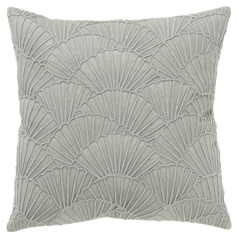Rizzy Home Transitional Ivory Pillow Cover - 20" x 20" - Ivory/Gray