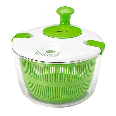 Brentwood 5 Quart Salad Spinner with Serving Bowl in Green - 5 Quart
