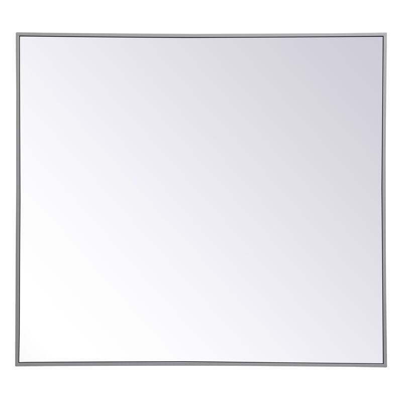 Elegant Lighting Eternity 40" x 36" Rectangular Beveled Metal Framed