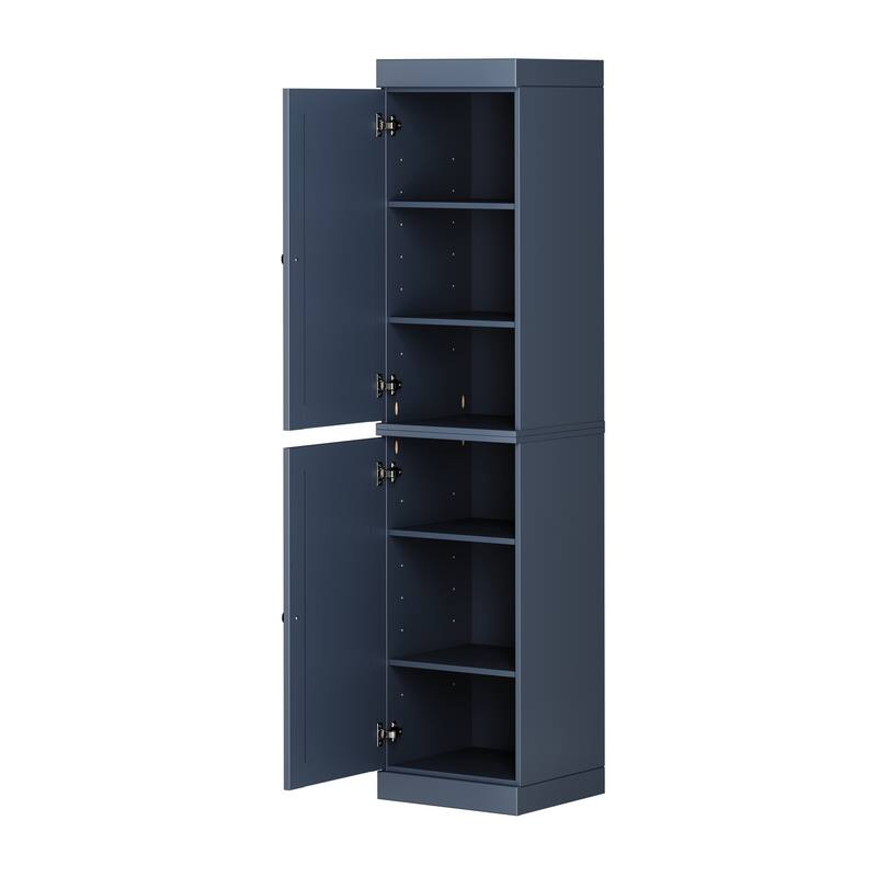 Palace Imports 100% Solid Wood Pantry Cabinet, Adjustable Shelves, 16.5" Wide, 71.5" Tall