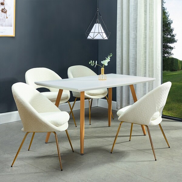 Galenia Upholstered Dining Chair with Open Back Set of 4 - On Sale