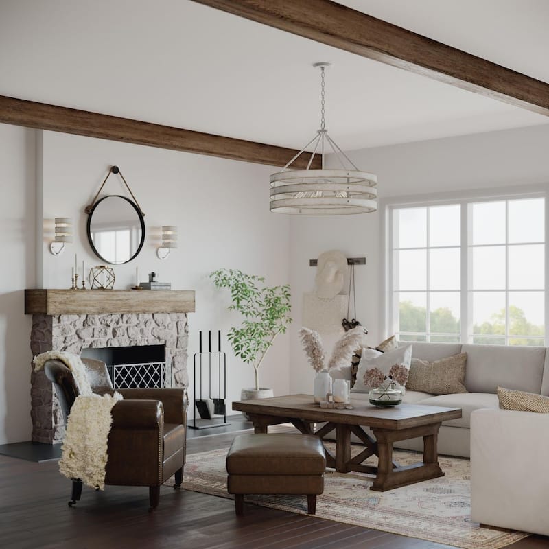 Gulliver Collection Five-Light Galvanized Finish Coastal Pendant Light - 10.750" x 29.880" x 30.000"