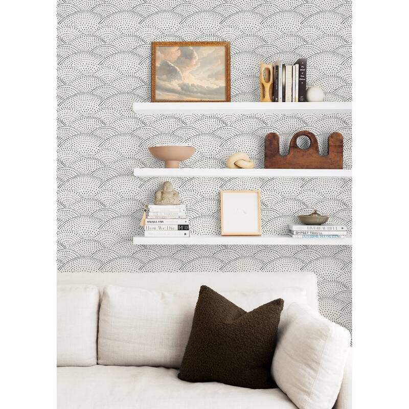 NuWallpaper Charcoal Danton Peel & Stick Wallpaper
