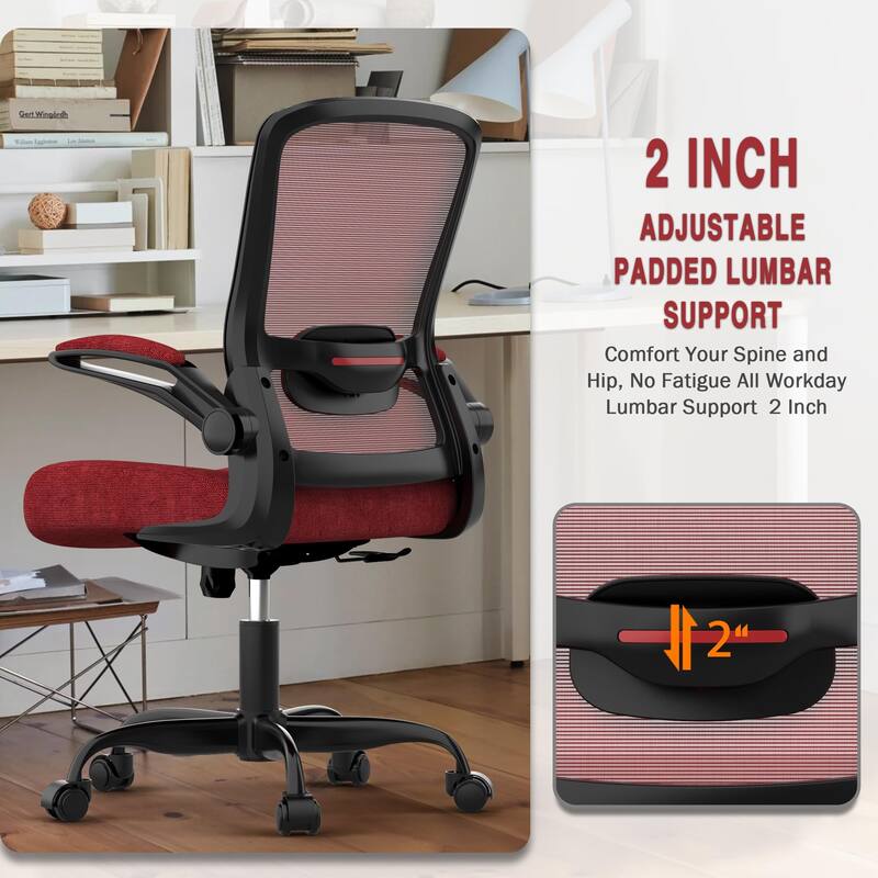 Office Chair, Ergonomic Desk Chair with Lumbar Support, High Back Mesh