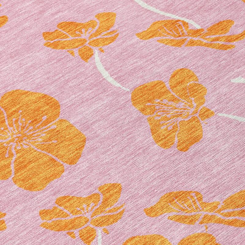 HomeRoots Floral Transitional Rectangle Outdoor Rug