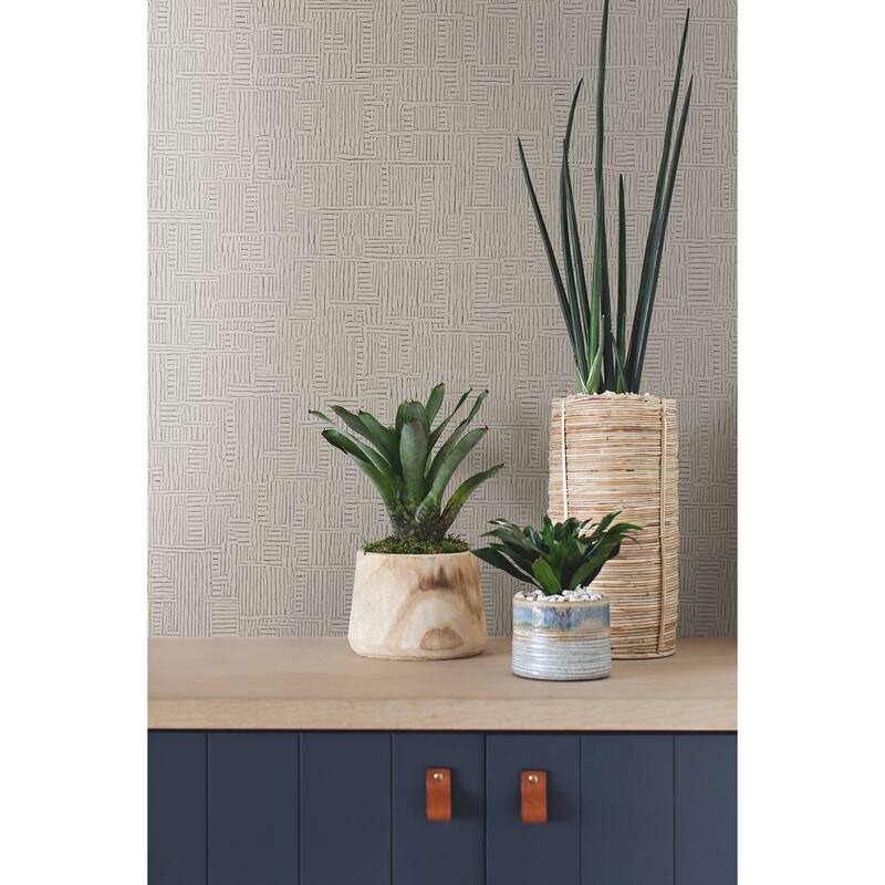 Warner Chiseled Grey Abstract Wallpaper