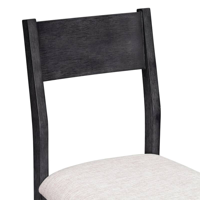 Counter Height 5-Piece Dining Table Set, Kitchen Table Set with Wood Texture Table and Cushioned Chairs