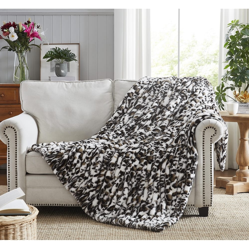 Nanshing Yoona Faux Fur Reversible Throw Blanket